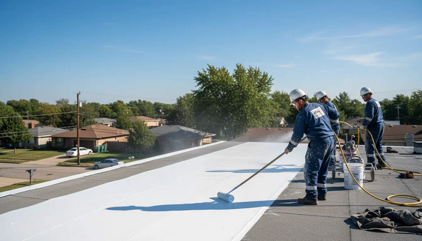 Commercial roof coating in Riga, MI near me